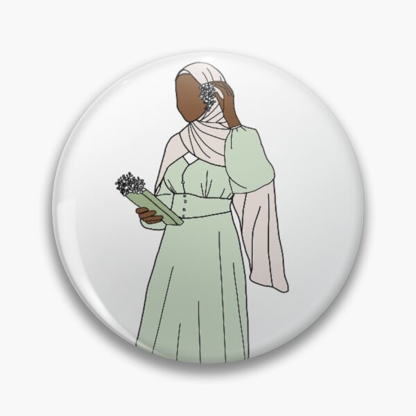 Item preview, Hijabi in green designed and sold by The Hijabi Artist.
