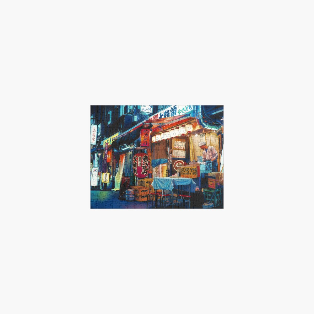 Japanese street food at night Jigsaw Puzzle