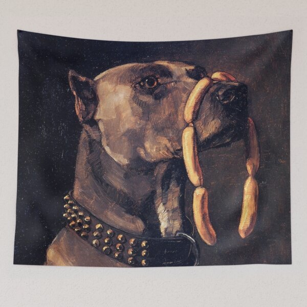 Artikelvorschau, Hund mit Wurst von Wilhelm Trubner entworfen und verkauft von JDesigningMO.