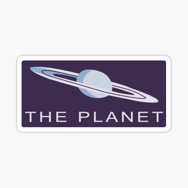La planète (violet) Sticker