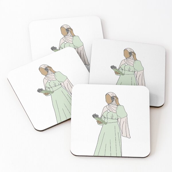 Item preview, Hijabi in green designed and sold by The Hijabi Artist.