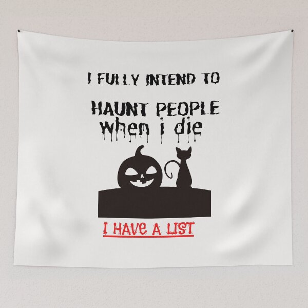 Item preview,  i fully intend to haunt people when i die i have a liste t shirt, cats lover tshirt, gift for owner cat tshirt, halloween gift for cats love tshirt, r designed and sold by Unique styl  DeSigNe.