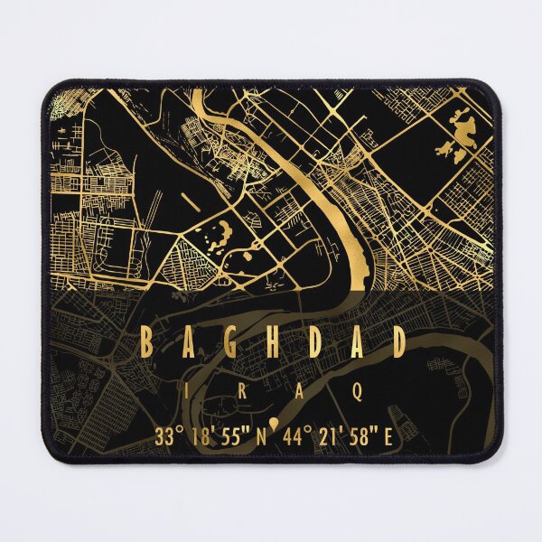 Item preview, Baghdad Map Iraq designed and sold by hatimelhag.