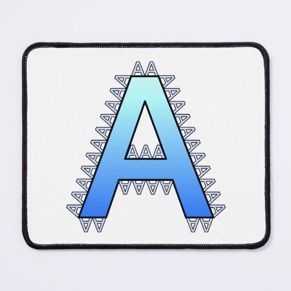 Item preview, Letter A (blue) Lined with Little Letters designed and sold by artfulnotebook.