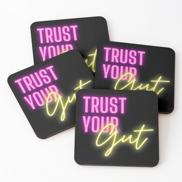 Item preview, Trust your gut always- inspirational quote neon font design designed and sold by theslowdown.