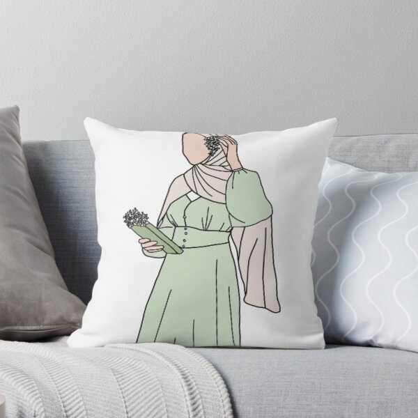 Item preview, Hijabi in green designed and sold by The Hijabi Artist.