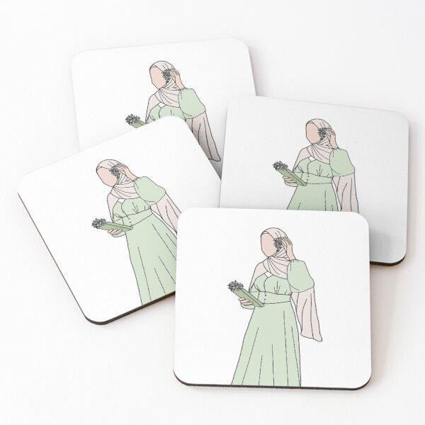 Item preview, Hijabi in green designed and sold by The Hijabi Artist.