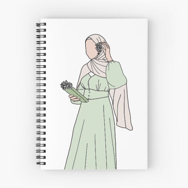 Item preview, Hijabi in green designed and sold by The Hijabi Artist.