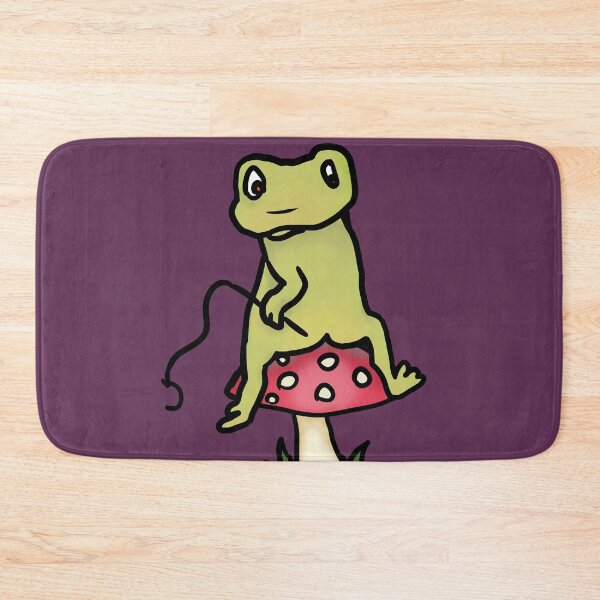 Item preview, Frog Fishing On Mushroom Cap - Funny Cottagecore designed and sold by ViewerEqualsPhoton.