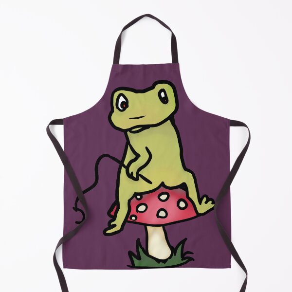 Item preview, Frog Fishing On Mushroom Cap - Funny Cottagecore designed and sold by ViewerEqualsPhoton.