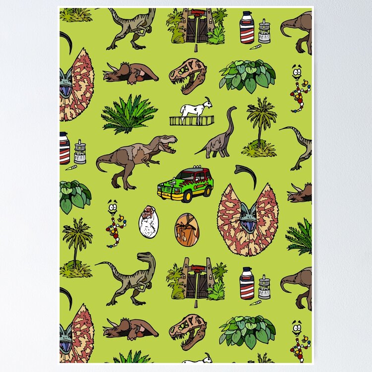 Jurassic pattern lighter Sticker