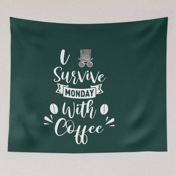 Item preview, i survive monday with coffee shirt , gift for friend, gift for girl friend , gift for boyfriend ,for coffee lovers designed and sold by jake aff47.