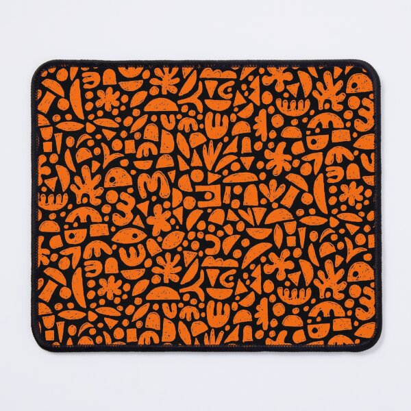 Item preview, Shapes Abstract 140821 - Orange on Black designed and sold by Artberry.