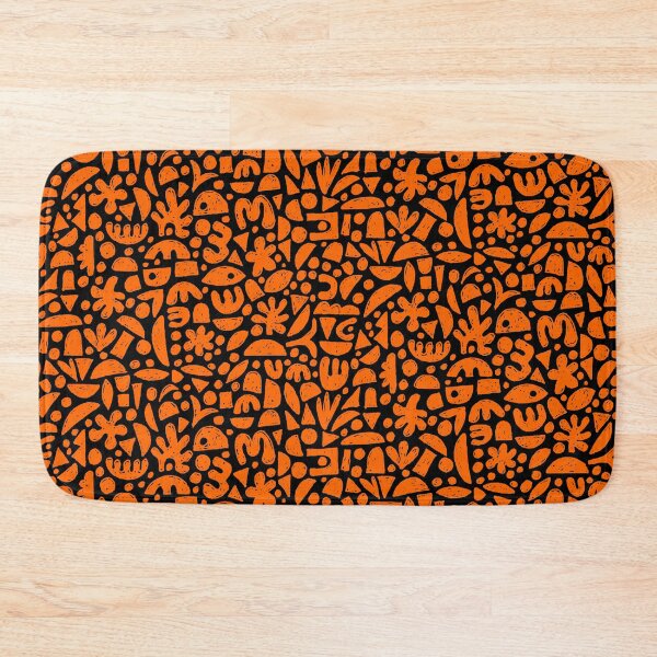Item preview, Shapes Abstract 140821 - Orange on Black designed and sold by Artberry.