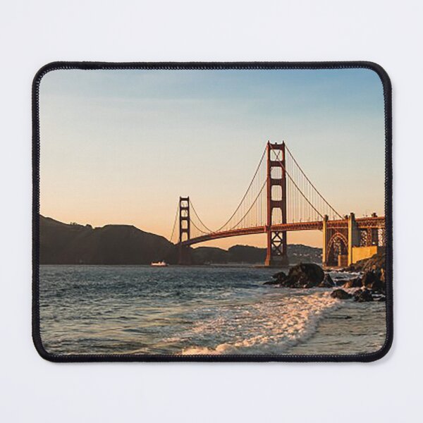 Item preview, Golden Gate Bridge from the beach photograph, San Francisco Bridge , Ocean waves, Sunset at the Golden Gate Bridge,  designed and sold by Nostrathomas66.