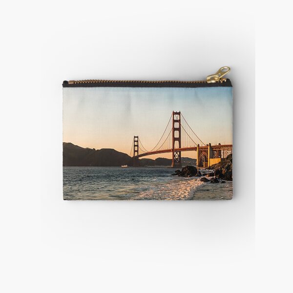 Item preview, Golden Gate Bridge from the beach photograph, San Francisco Bridge , Ocean waves, Sunset at the Golden Gate Bridge,  designed and sold by Nostrathomas66.