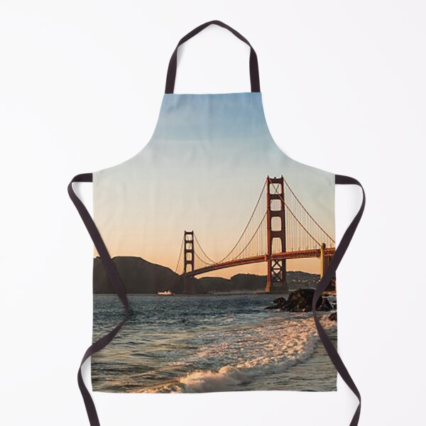 Item preview, Golden Gate Bridge from the beach photograph, San Francisco Bridge , Ocean waves, Sunset at the Golden Gate Bridge, designed and sold by Nostrathomas66.