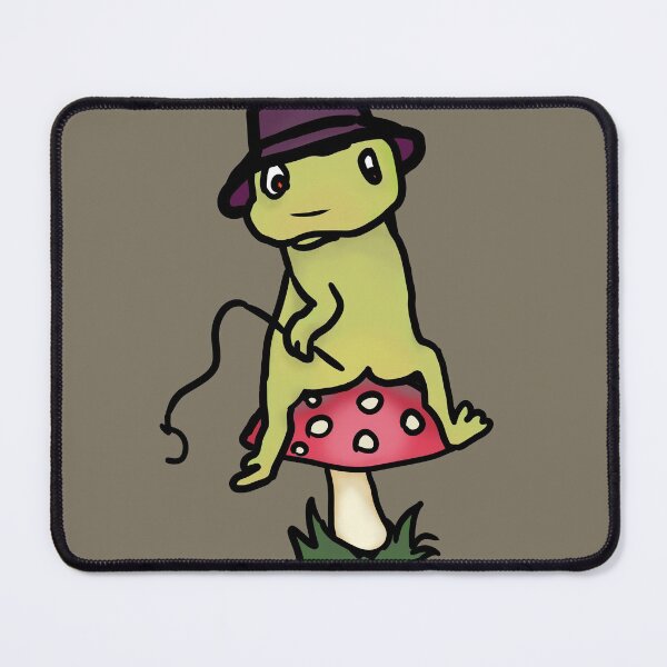 Item preview, Frog Fishing On Mushroom Cap - Funny Dreamcore Cottagecore designed and sold by ViewerEqualsPhoton.