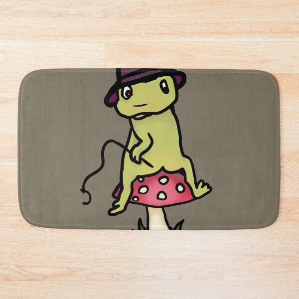 Item preview, Frog  Fishing On Mushroom Cap - Funny Dreamcore Cottagecore designed and sold by ViewerEqualsPhoton.