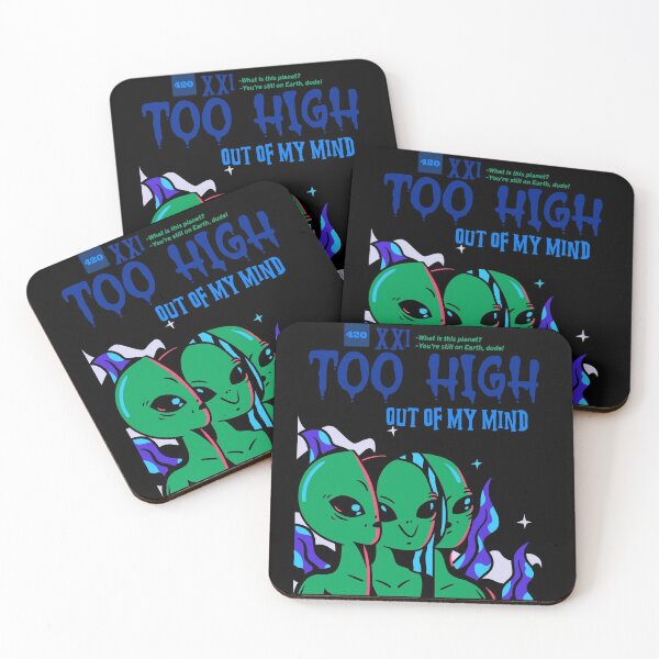 Item preview, Too High Alien (Black) designed and sold by HigherMartians.