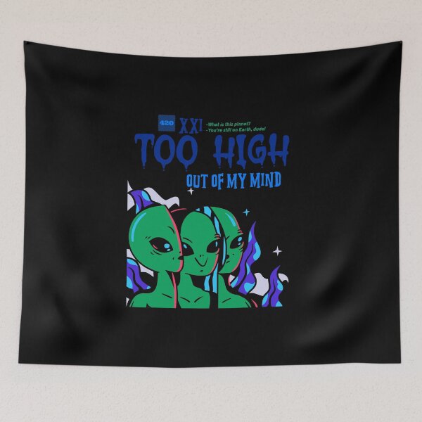 Item preview, Too High Alien (Black) designed and sold by HigherMartians.
