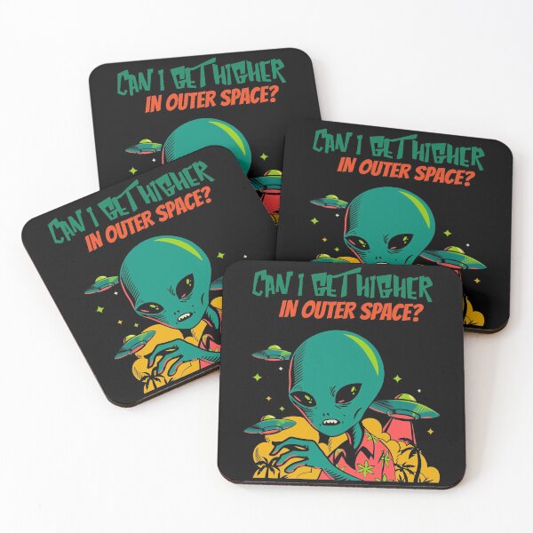 Item preview, Higher in Outer Space Alien (Black) designed and sold by HigherMartians.