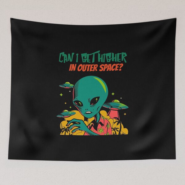 Item preview, Higher in Outer Space Alien (Black) designed and sold by HigherMartians.