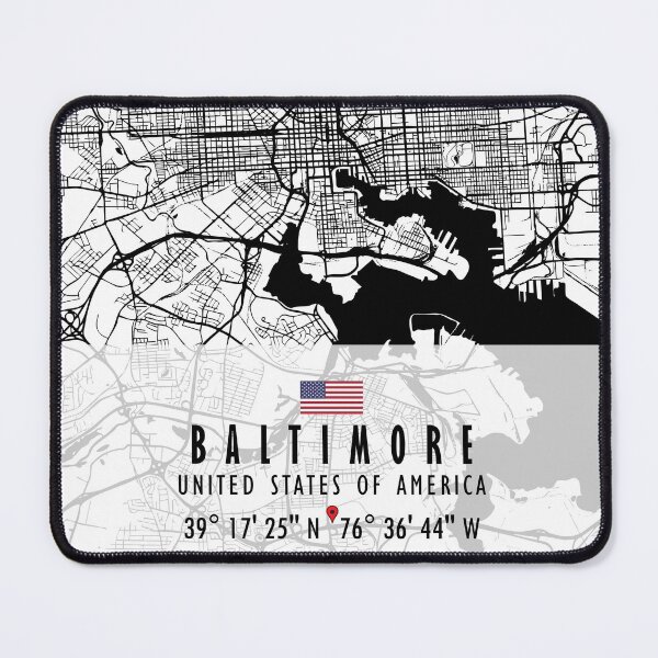 Item preview, Baltimore Map USA designed and sold by hatimelhag.
