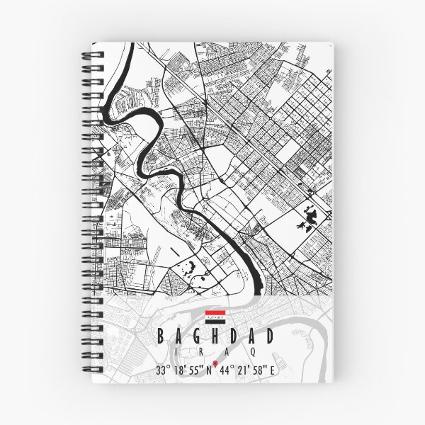 Item preview, Baghdad Map Iraq designed and sold by hatimelhag.