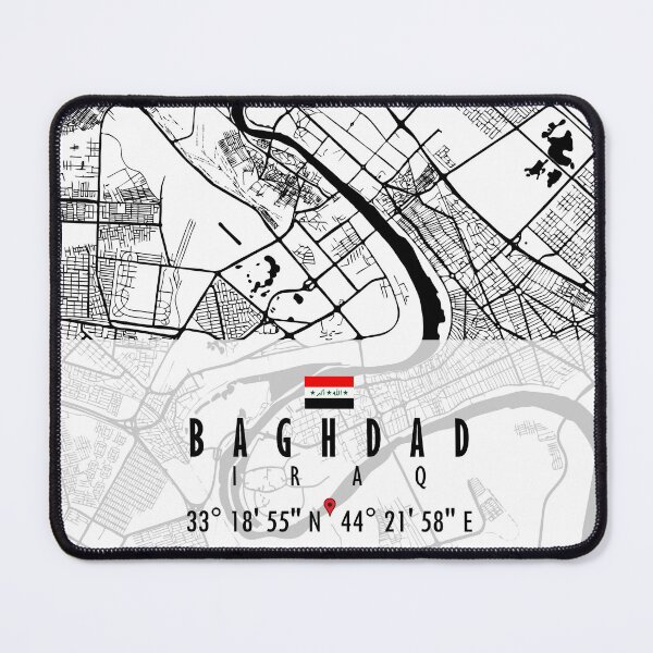 Item preview, Baghdad Map Iraq designed and sold by hatimelhag.
