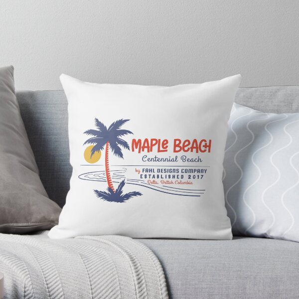 Maple Beach Throw Pillow