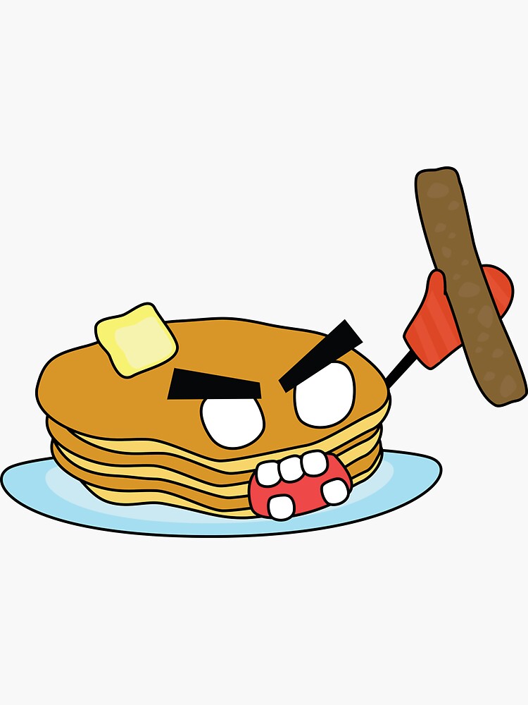 angry zombie pancakes wielding a sausage by shortstack