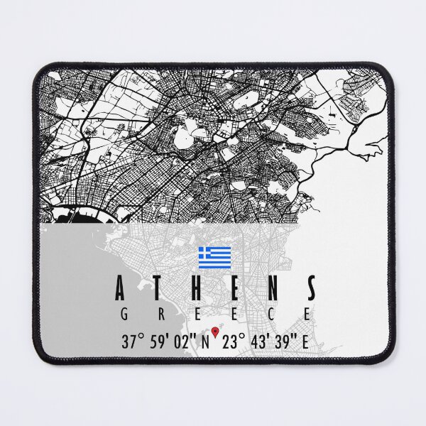 Item preview, Athens Map Greece designed and sold by hatimelhag.