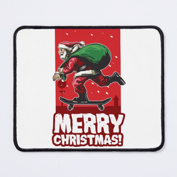 Item preview, Merry Christmas Skateboarding Santa designed and sold by mouad naouiri.