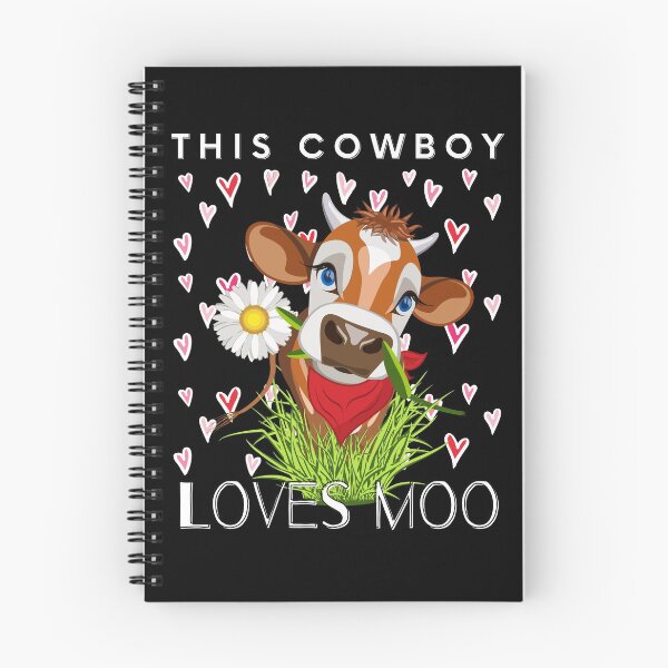 Item preview, Cow/ This Cowboy Loves Moo/ Funny Cow Pun/ Funny Valentines Day designed and sold by Designs By YL.