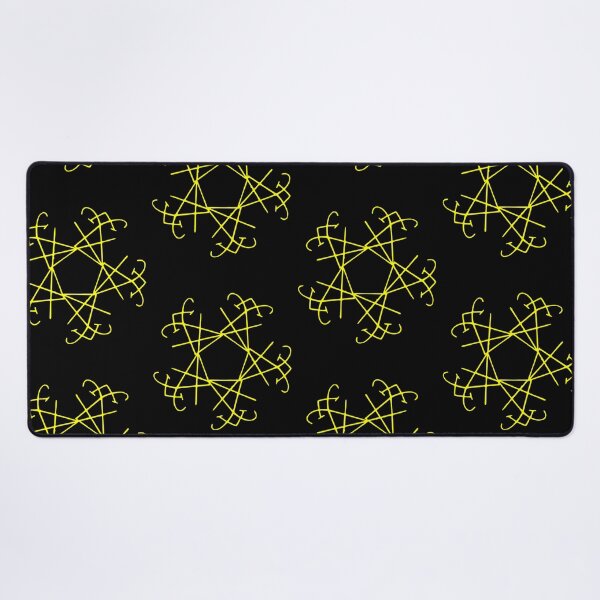 Item preview, Lucifer Sigil snowflake Star Pattern Yellow designed and sold by AlasAHintStudio.