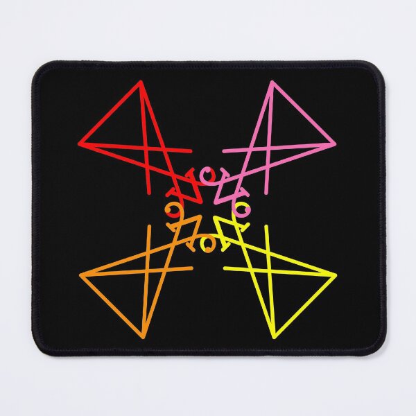 Item preview, Colorful Lucifer Sigil Love Square Pattern designed and sold by AlasAHintStudio.
