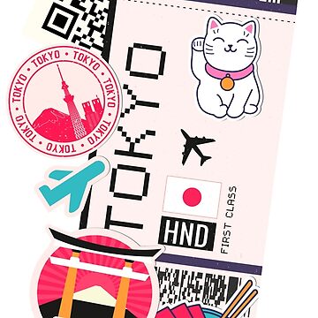 Artwork thumbnail, Tokyo Boarding Pass First Class Travel Lovers by LegacyAvenue
