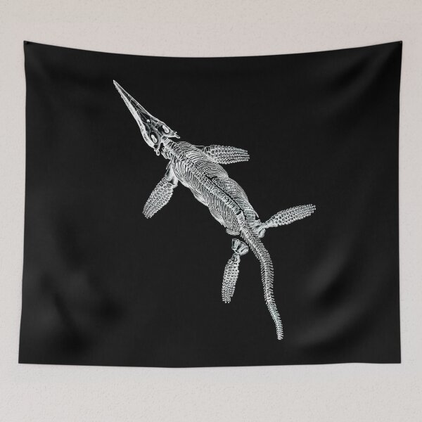 Item preview, Vintage Fossil of Sea Dinosaur illustration designed and sold by blackdogshop.