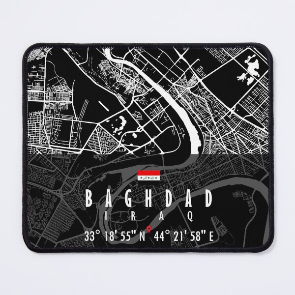 Item preview, Baghdad Map Iraq designed and sold by hatimelhag.