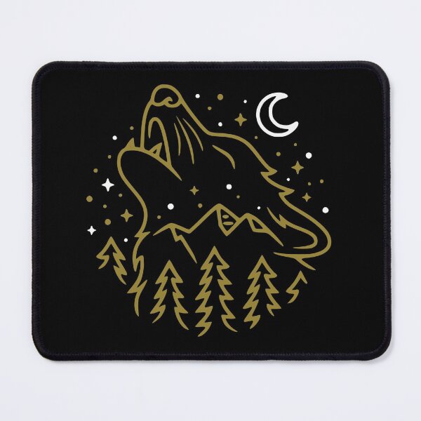 Item preview, Wolf Howling Night - Graphic Line designed and sold by mouad naouiri.