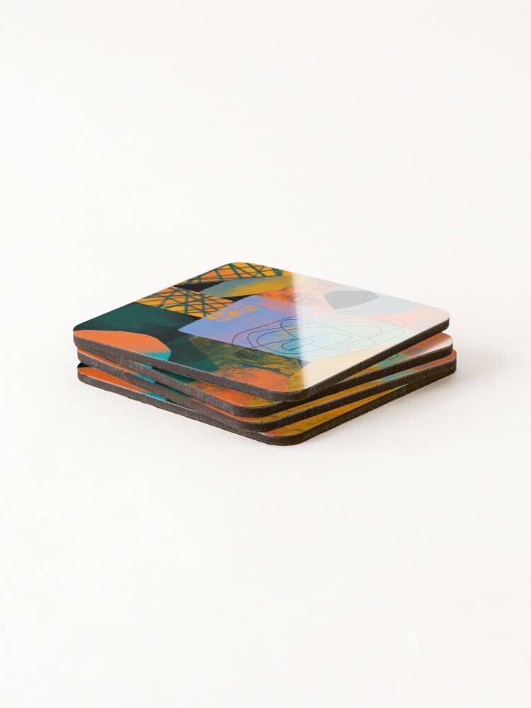 Thumbnail 4 of 5, Coasters (Set of 4), Abstract Sharp Pattern designed and sold by PattenMonster.