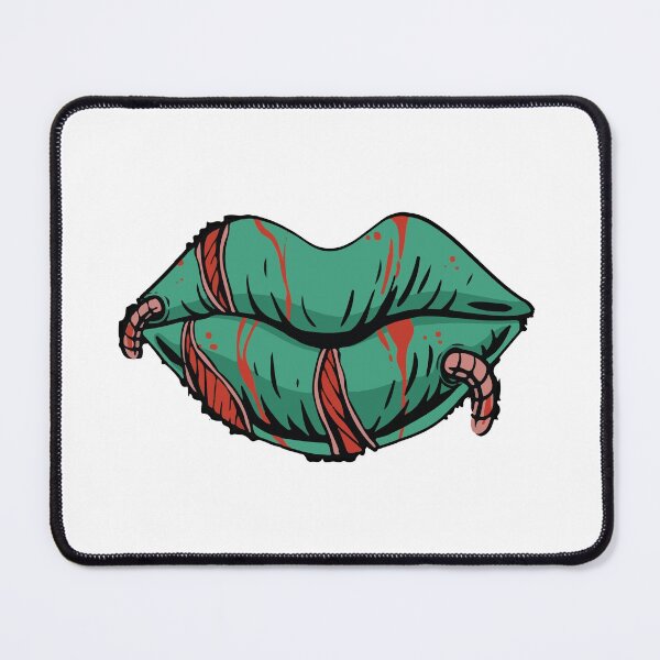 Item preview, Lips with worm and blood designed and sold by mouad naouiri.