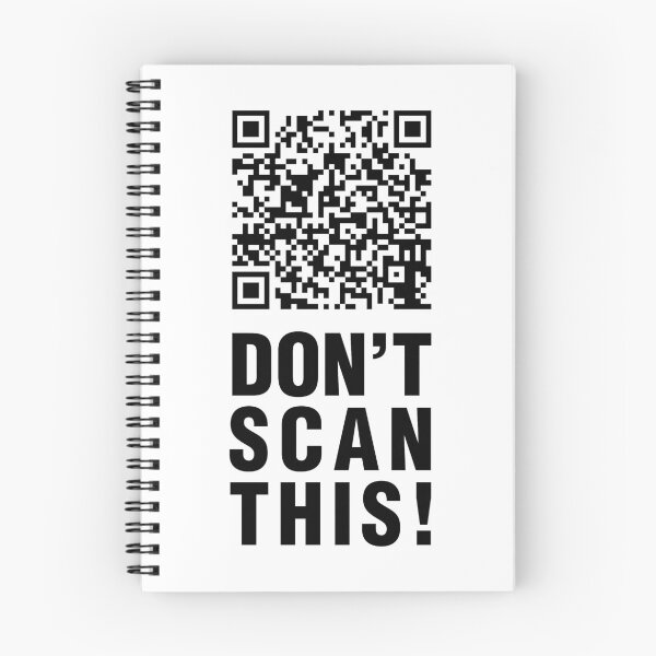 Item preview, Don't scan this! Rickroll (Black) designed and sold by ThomBlue.