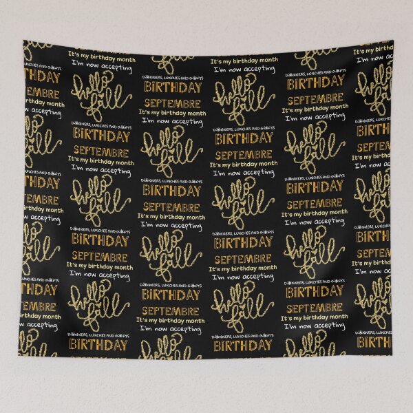 Item preview, A Queen Was Born in September Is My Birthday Month Hello Fall Golden Teal Season Gift designed and sold by catchyology.