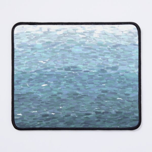 Item preview, Abstract blue monochromatic ombre ocean painting designed and sold by Steph-draws.