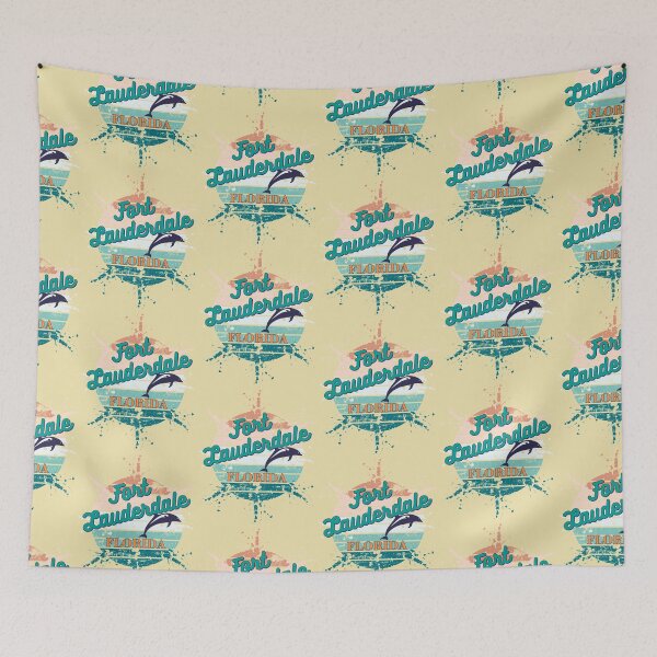 Item preview, Fort Lauderdale Florida Exploding Watercolor Retro Sunset designed and sold by adriana-holmes.