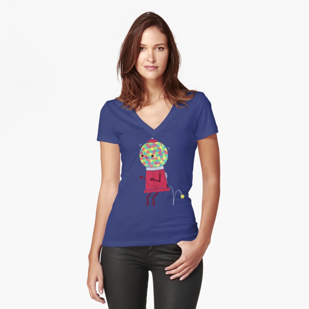 Item preview, Fitted V-Neck T-Shirt designed and sold by theodorezirinis.