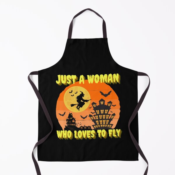 Item preview, Just A Woman Who Loves To Fly- Halloween Spirit - We Are Not Afraid - Vintage Spooky Halloween designed and sold by Sun Sand & Sea Art.