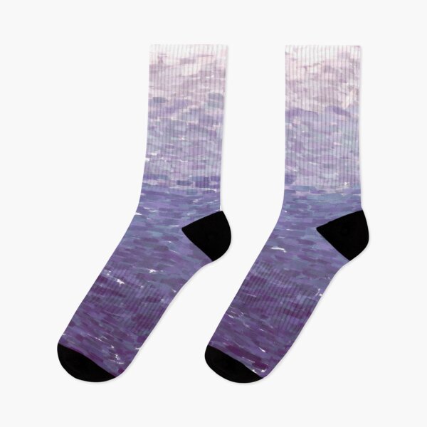 Item preview, Abstract purple monochromatic ombre ocean painting designed and sold by Steph-draws.
